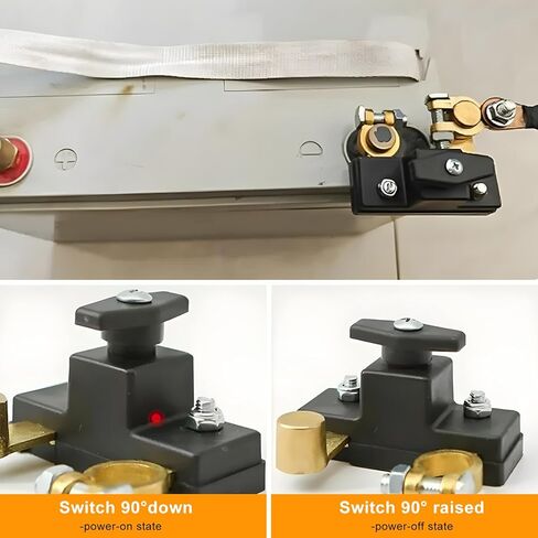 Battery Disconnect Switch, 12V/24V Heavy Duty Power Cut Off Switch Anti-Leakage Disconnect Isolator, Universal Battery Terminal Shut Off Switches for Car RV Marine Boat in Kuwait