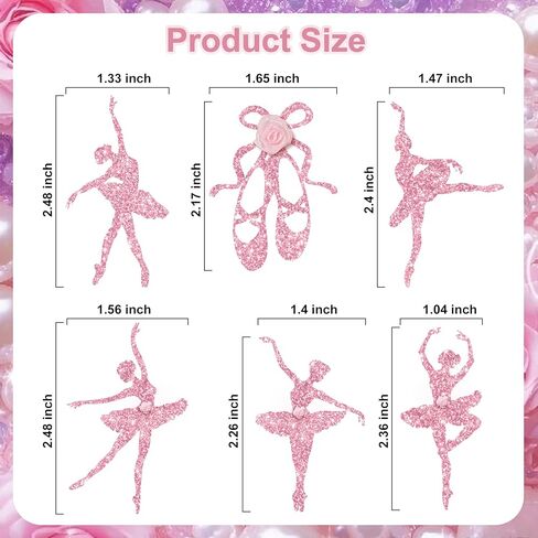 24Pcs Pink Ballerina Tutu Cupcake Toppers with Rose Ballet Dancer Cupcake for Cake Decorations Women Girls Birthday Party Baby Shower Ballerina Theme Party Supplies in Kuwait