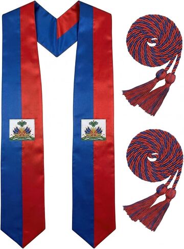 ZenNex Country Flag Graduation Stole & Honor Cords | Celebrate Heritage honor sash for High School & University in Saudi Arabia