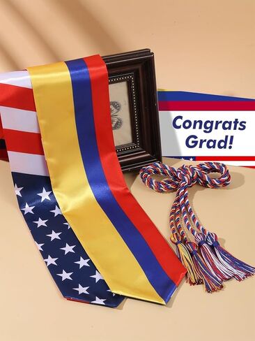 ZenNex Country Flag Graduation Stole & Honor Cords | Celebrate Heritage honor sash for High School & University in Kuwait