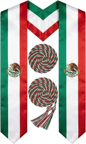 ZenNex Country Flag Graduation Stole & Honor Cords | Celebrate Heritage honor sash for High School & University in Kuwait