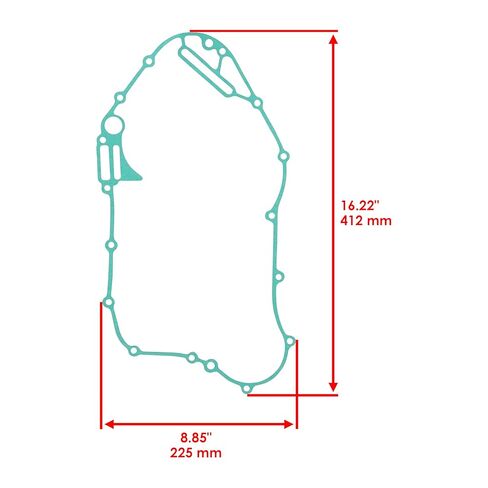 Caltric Clutch Cover Gasket Compatible with Kawasaki Bayou 400 Klf400B 4X4 1993 1994 1995 in Kuwait