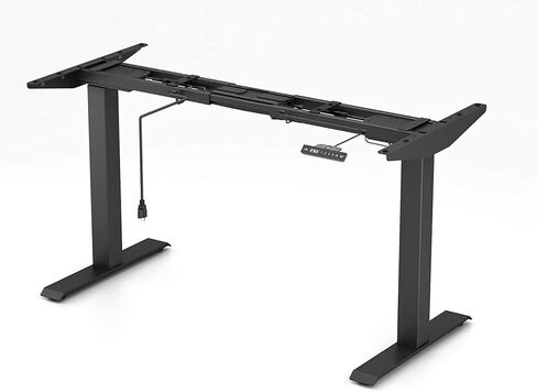 Quick-Install Dual Motor Electric Adjustable Standing Computer Desk Frame for Office and Home (Frame only) (Black, JC Frame) in Kuwait