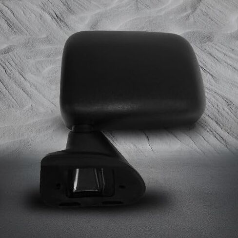 PM Auto Pair of 2 Left Driver Chrome/Flat-Right Passenger Side Chrome/Convex+Warning Manual Foldaway View Mirror Black Textured For 1987 1988 Toyota Pickup in Kuwait