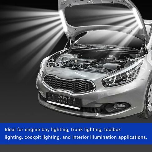 2-in-1 Under Hood LED Light Kit, 12V Waterproof Car Under Hood Work Inspection Lights Bar with Switch, High Brightness Engine Bay Repair Lamp LED Light Strip Kit for Car Truck SUV in Saudi Arabia