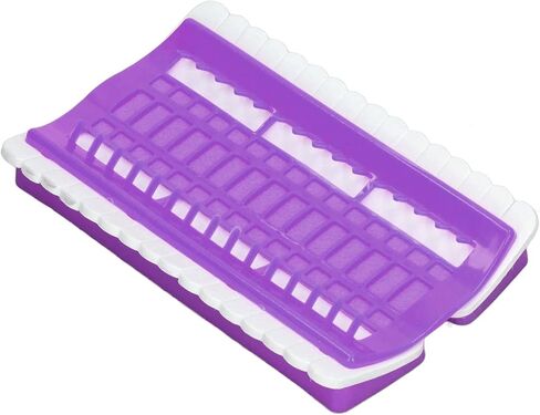 Thread Organizer, 30 Positions Reusable Plastic Embroidery Floss Shelf with Compact Foam Notch for Cross Stitch Needle and Thread Storage (Purple) in Kuwait