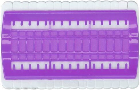 Thread Organizer, 30 Positions Reusable Plastic Embroidery Floss Shelf with Compact Foam Notch for Cross Stitch Needle and Thread Storage (Purple) in Kuwait
