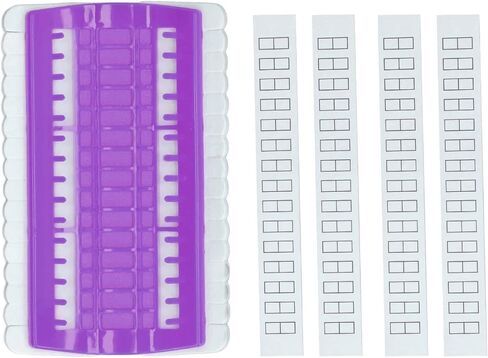 Thread Organizer, 30 Positions Reusable Plastic Embroidery Floss Shelf with Compact Foam Notch for Cross Stitch Needle and Thread Storage (Purple) in Kuwait