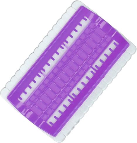 Thread Organizer, 30 Positions Reusable Plastic Embroidery Floss Shelf with Compact Foam Notch for Cross Stitch Needle and Thread Storage (Purple) in Kuwait