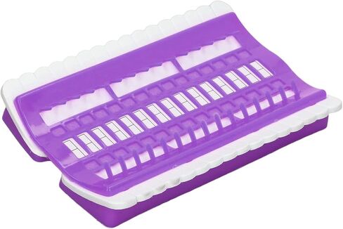 Thread Organizer, 30 Positions Reusable Plastic Embroidery Floss Shelf with Compact Foam Notch for Cross Stitch Needle and Thread Storage (Purple) in Kuwait