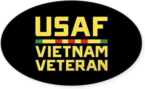 ملصق سيارة CafePress USAF Vietnam Veteran البيضاوي الممتص للصدمات in Kuwait