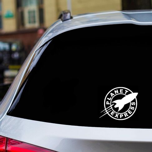 Car Bumper Sticker Planet Express for Truck Laptop White 5 inches Approximately in Kuwait