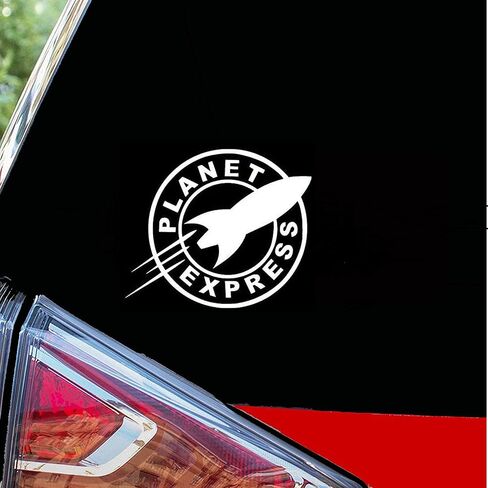 Car Bumper Sticker Planet Express for Truck Laptop White 5 inches Approximately in Kuwait
