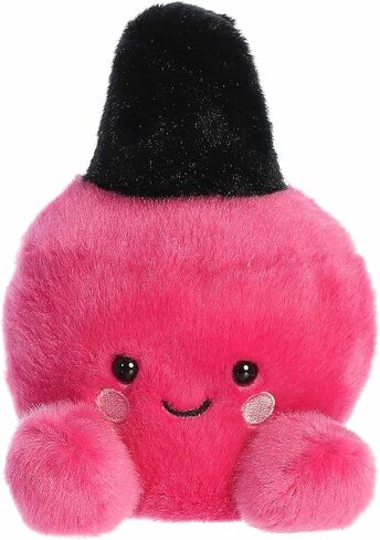 Aurora® Adorable Palm Pals™ Kitty Nail Polish™ الحيوانات المحشوة - قطيفة ممتعة قابلة للتجميع للأطفال والكبار - مثالية لتزيين الغرف وهدايا عيد الميلاد - وردي 10.16 سم in Kuwait