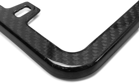 iPick Image for Ford Mustang Cobra Dual Logo Black Real 3K Carbon Fiber Glossy Finish License Plate Frame - Official Licensed in Kuwait