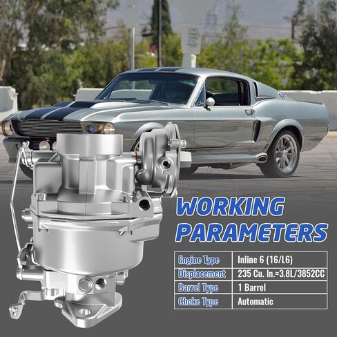 7003536 Rochester BC 1 Barrel Carburetor Kit with Automatic Choke, for 1950-1956 Chevy Bel Air Rochester 235 1bbl Carburetor 3.8L & 3.9L 235Cu 6cyl 7003538 in Kuwait