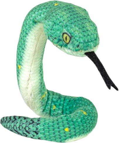 Wild Republic Coilkins Green Bush Viper، حيوان محشو، 12 بوصة، لعبة قطيفة، حشو زجاجات مياه معاد تدويرها in Kuwait
