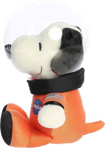 Aurora® Adorable Peanuts® Space Suit Snoopy مع خوذة حيوانات محشوة - ألعاب مرخصة رسميًا لجميع محبي Snoopy - هدية حنين للبالغين واحتفالات أعياد الميلاد - برتقالية 10 بوصات in Kuwait