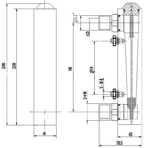 1pc Without Valve 5-35 4-40 10-60 10-70 10-100 30-130 15-150 LPM 1" BSPT Male PMMA Liquid Flowmeter Water Flow Meter Rotameter LZM-25(15-150 LPM) in Kuwait