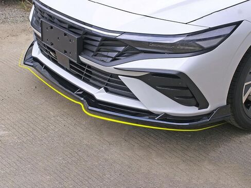 Front Bumper Lip Compatible with Hyundai Elantra 2026 2025 2024, ABS Plastic Chin Spoiler Splitter, Direct Fit Body Kit Accessories 3PCS, Glossy Black in Saudi Arabia