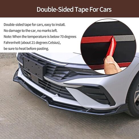 Front Bumper Lip Compatible with Hyundai Elantra 2026 2025 2024, ABS Plastic Chin Spoiler Splitter, Direct Fit Body Kit Accessories 3PCS, Glossy Black in Saudi Arabia