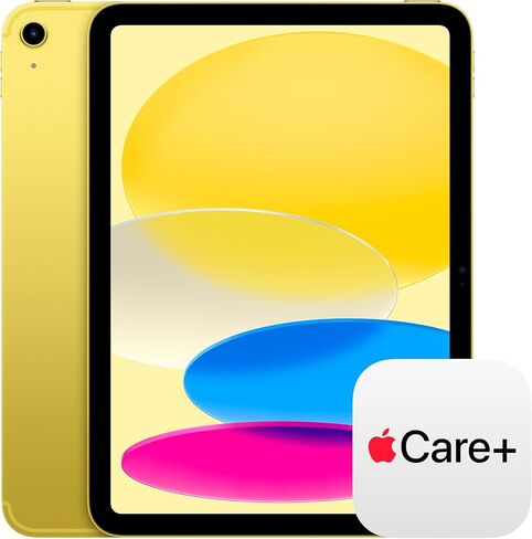 Apple iPad 11-inch: A16 chip, 11-inch Model, Liquid Retina Display, 512GB, Wi-Fi 6 + 5G Cellular, 12MP Front/12MP Back Camera, Touch ID, All-Day Battery Life — Yellow with AppleCare+ (2 Years) in Saudi Arabia
