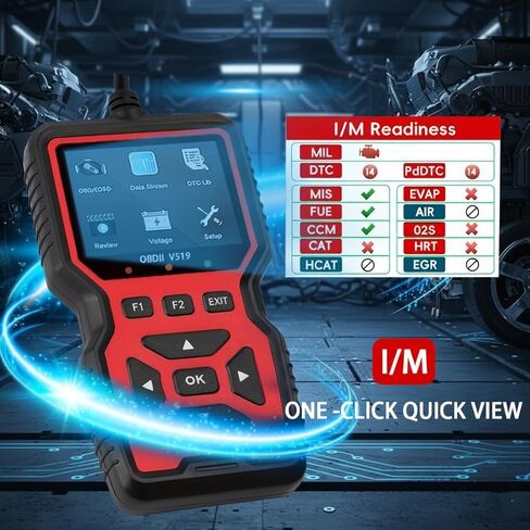 Enhanced OBD2 Auto Diagnostic Scanner, Vehicle Trouble Code Reader with Live Data Stream, Battery Voltage Test, and Oxygen Sensor Check, 35901 DTC Library in Kuwait