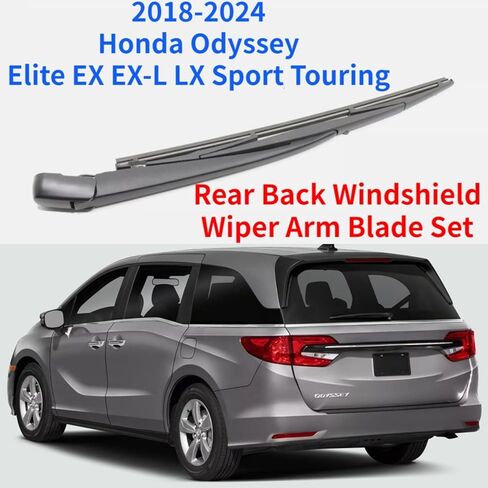 Rear Back Windshield Wiper Arm Blade for Honda Odyssey Elite EX EX-L LX Sport Touring 2018 2019 2020 2021 2022 2023 2024 Car Rear Wiper arm Blade Set Replacement in Kuwait