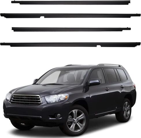 Dasbecan Weatherstrip Window Seal Car Window Moulding Trim 4pcs Compatible with Toyota Highlander 2008 2009 2010 Replaces# 75720-0E030 75710-0E030 75740-0E030 75730-0E030 in Kuwait