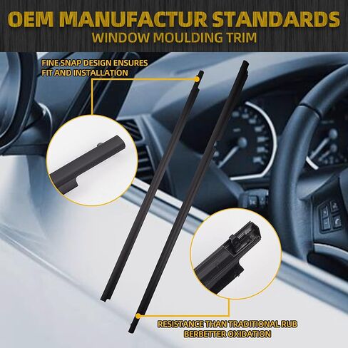 Dasbecan Weatherstrip Window Seal Car Window Moulding Trim 4pcs Compatible with Toyota Highlander 2008 2009 2010 Replaces# 75720-0E030 75710-0E030 75740-0E030 75730-0E030 in Kuwait