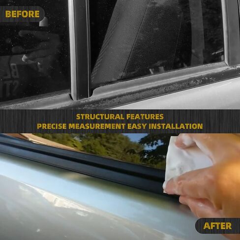 Dasbecan Weatherstrip Window Seal Car Window Moulding Trim 4pcs Compatible with Toyota Highlander 2008 2009 2010 Replaces# 75720-0E030 75710-0E030 75740-0E030 75730-0E030 in Kuwait