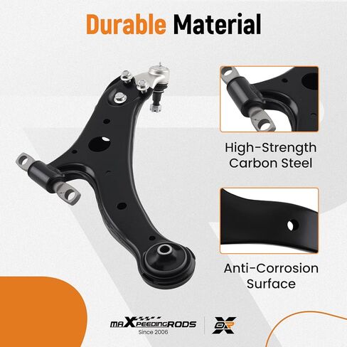 maxpeedingrods RK621477 ذراع التحكم السفلي الأيسر الأمامي مع مجموعة وصلة كروية لتويوتا كامري 2007-2017 تويوتا أفالون 2005-2018 لكزس ES300h 2013-2018 لكزس ES350 2007-2018 in Kuwait