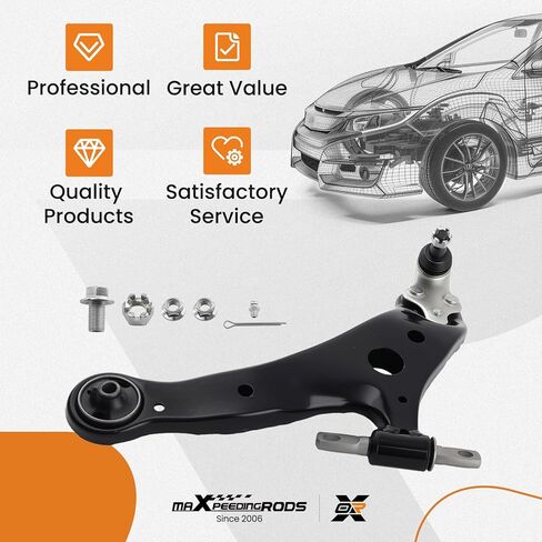 maxpeedingrods RK621477 ذراع التحكم السفلي الأيسر الأمامي مع مجموعة وصلة كروية لتويوتا كامري 2007-2017 تويوتا أفالون 2005-2018 لكزس ES300h 2013-2018 لكزس ES350 2007-2018 in Kuwait