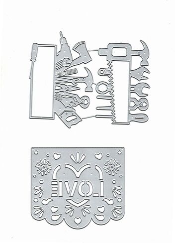 Fathers Day Birthday Tools Rrames Greeting Card Metal Die Cuts,Snowflake Flower Leaf Cutting Dies Cut Stencils DIY Scrapbooking Decorative Embossing Paper Scrapbooking Card Making in Kuwait
