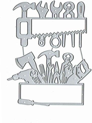 Fathers Day Birthday Tools Rrames Greeting Card Metal Die Cuts,Snowflake Flower Leaf Cutting Dies Cut Stencils DIY Scrapbooking Decorative Embossing Paper Scrapbooking Card Making in Kuwait