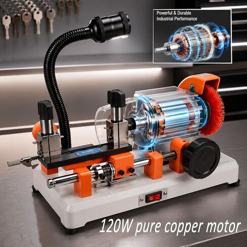 Key Cutting Machine Accurate Manual Keys Duplicator Copy Machine with Brush for Door, Car Locks Cutting, Metal Objects and Locksmiths & Hardware Stores(with 10 Keys and Gloves in Saudi Arabia
