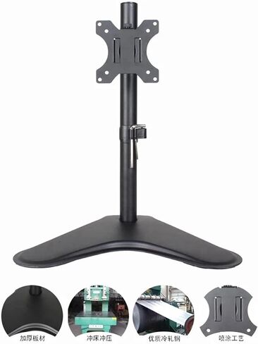 10 to 32 inch Monitor Stand Single 45° Tilt & 90° Swivel & 360° Rotation 75x75mm 100x100 Desk in Saudi Arabia