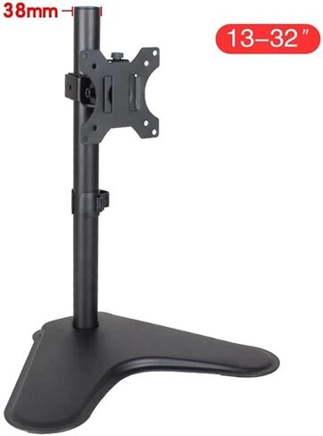 10 to 32 inch Monitor Stand Single 45° Tilt & 90° Swivel & 360° Rotation 75x75mm 100x100 Desk in Saudi Arabia
