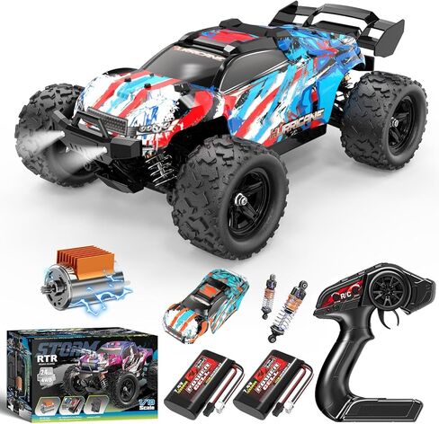 YESHIN 1:18 RC Cars 40km/h Speed 4X4 Off Road Remote Control Car, Waterproof Electric Powered All Terrain Toys Vehicles with 2 Rechargeable Batteries 2 Shells, Xmas Gifts for Kid and Adults in Saudi Arabia
