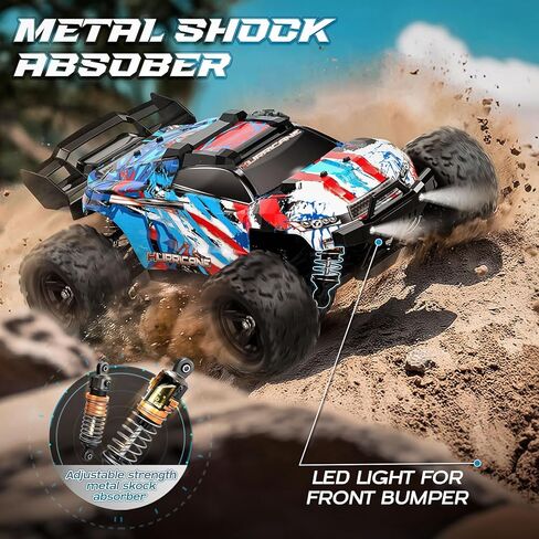 YESHIN 1:18 RC Cars 40km/h Speed 4X4 Off Road Remote Control Car, Waterproof Electric Powered All Terrain Toys Vehicles with 2 Rechargeable Batteries 2 Shells, Xmas Gifts for Kid and Adults in Saudi Arabia