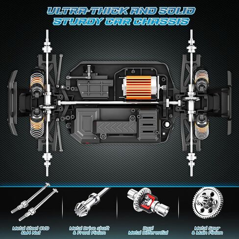 YESHIN 1:18 RC Cars 40km/h Speed 4X4 Off Road Remote Control Car, Waterproof Electric Powered All Terrain Toys Vehicles with 2 Rechargeable Batteries 2 Shells, Xmas Gifts for Kid and Adults in Saudi Arabia