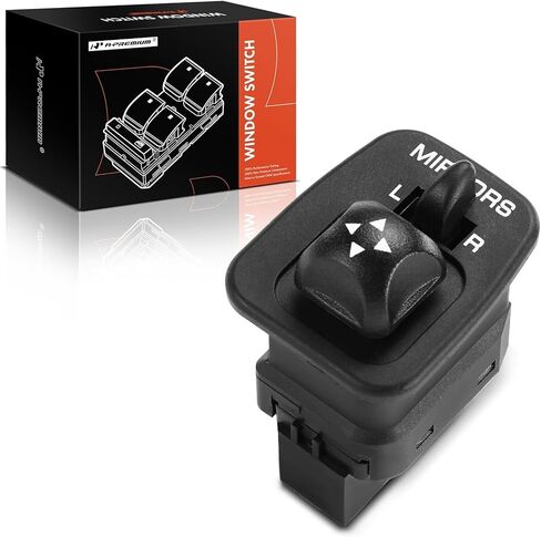A-Premium Power Mirror Switch Compatible with 1997-2005 Ford F150 F250 F350 Super Duty Excursion Expedition Escort Thunderbird Windstar Sable, Front Left Driver Side, Replaces# F65Z17B676AB in Kuwait