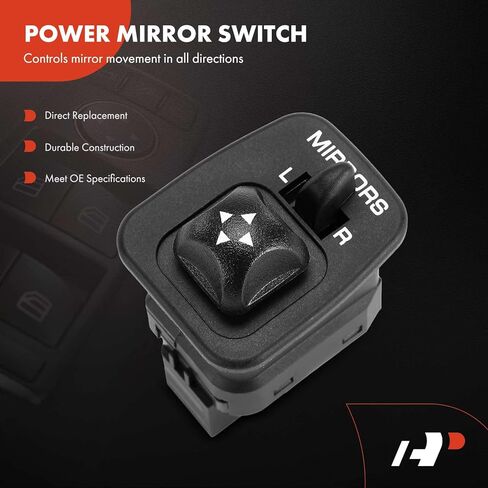 A-Premium Power Mirror Switch Compatible with 1997-2005 Ford F150 F250 F350 Super Duty Excursion Expedition Escort Thunderbird Windstar Sable, Front Left Driver Side, Replaces# F65Z17B676AB in Kuwait