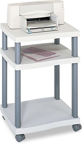 Safco 1860GR Wave Design Printer Stand Three-Shelf 20w x 17-1/2d x 29-1/4h Charcoal Gray in Kuwait