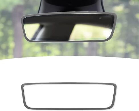 Car Rear View Mirror Protector Frame, Silicone Auto Rearview Edge Protection Cover Compatible with Model 3 and Y, Vehicle Interior Rear View Trim Frame Decoration, Car Accessories (Purple) in Kuwait