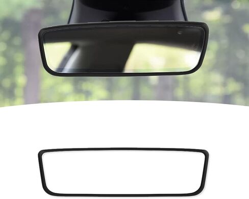 Car Rear View Mirror Protector Frame, Silicone Auto Rearview Edge Protection Cover Compatible with Model 3 and Y, Vehicle Interior Rear View Trim Frame Decoration, Car Accessories (Purple) in Kuwait