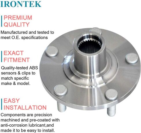 IRONTEK Front Wheel Hub Bearing Assembly for Nissan 2002-2006 Altima 2000-2008 Maxima, 2000-2001 for Infiniti I30 Base/T, 2002-2004 for Infiniti I35 Base 518516 in Kuwait