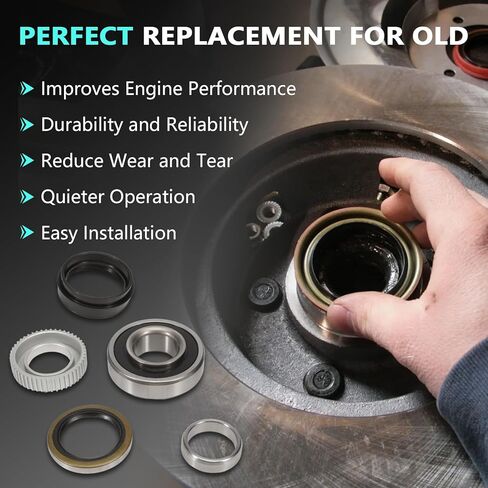 42423-20010 ABS Left & Right Rear Wheel Bearing and Seal Set fits 4Runner 1984-2002; Tacoma 1995-2004; Tundra 2000-2006 Replaces 90363-40068, 43517-35010 in Kuwait