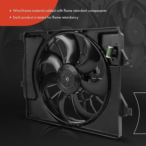 A-Premium Engine Radiator Cooling Fan Assembly Compatible with Select Hyundai Models - Venue 2020 2021 2022 2023, 1.6L - Replace# 25386K2000, 25350H8050 in Kuwait