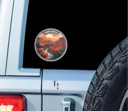 THATS IT - Grand Canyon Sticker– Vinyl Decal for Car and Truck– Waterproof Camping Decal for Window– Indoor and Outdoor Use– Removable Mirror Sticker – Pack of 2 - TI- 413 in Saudi Arabia